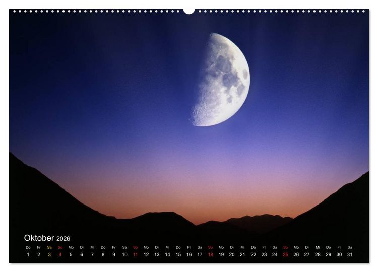 Produktbild: Mondnacht (Wandkalender 2026 DIN A2 quer), CALVENDO Monatskalender