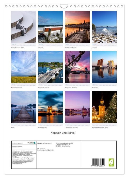 Produktbild: Kappeln und Schlei (Wandkalender 2026 DIN A3 hoch), CALVENDO Monatskalender
