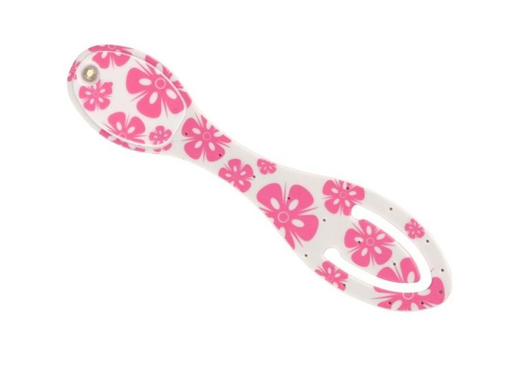Produktbild: Flexilight Leselicht Pink Flowers &ndash; Wei&szlig;es 2-in-1 LED-Leselicht