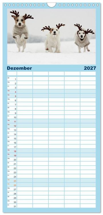 Produktbild: Familienplaner 2027 - Parson Russell Terrier mit 5 Spalten (Wandkalender, 21 x 45 cm) CALVENDO