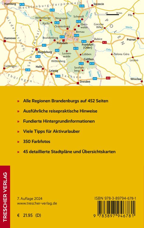 Produktbild: TRESCHER Reiseführer Brandenburg