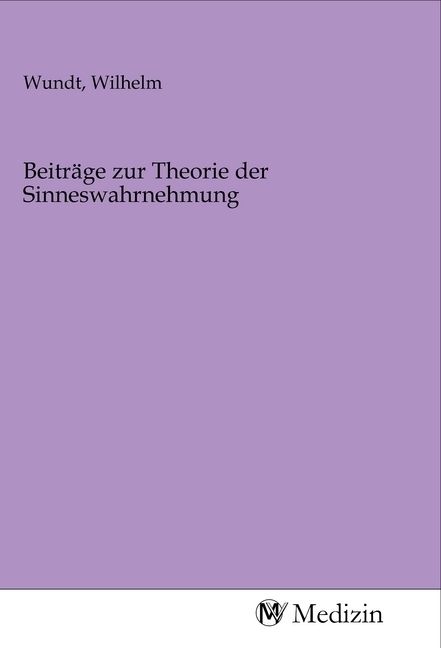 Produktbild: Beitr&auml;ge zur Theorie der Sinneswahrnehmung