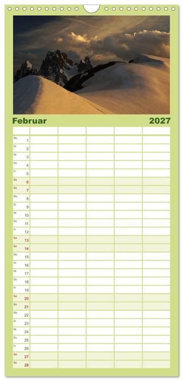 Produktbild: Familienplaner 2027 - S&uuml;dtirol im Jahreslauf mit 5 Spalten (Wandkalender, 21 x 45 cm) CALVENDO
