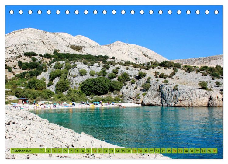 Produktbild: Istrien und Insel Krk - Impressionen eines kroatischen Sommers (Tischkalender 2026 DIN A5 quer), CALVENDO Monatskalender