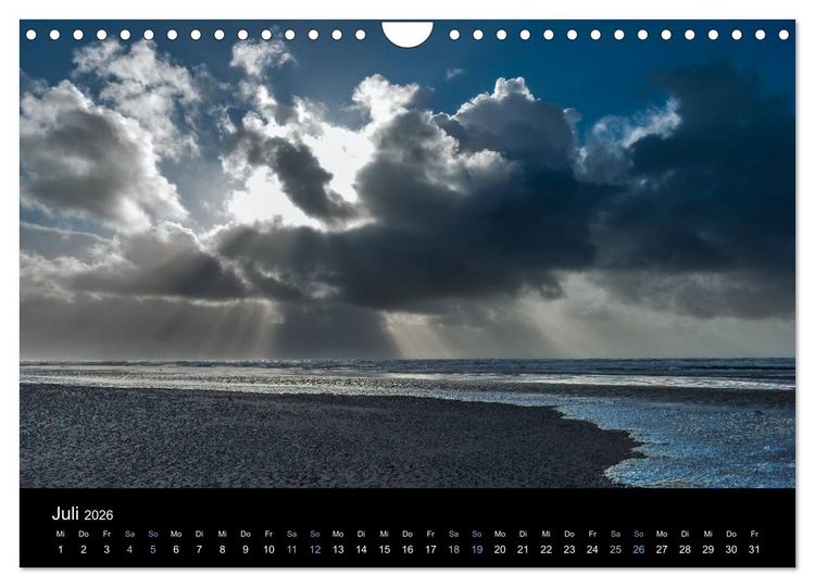Produktbild: Wolken &uuml;ber D&auml;nemark (Wandkalender 2026 DIN A4 quer), CALVENDO Monatskalender