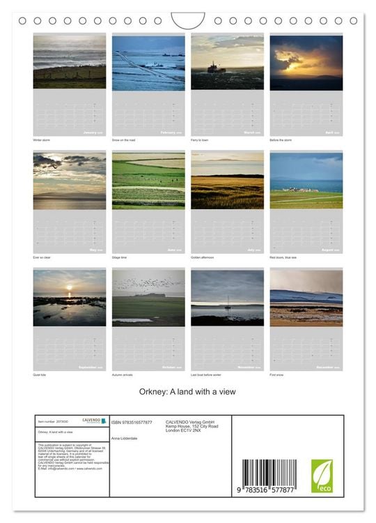 Produktbild: Orkney: A land with a view (Wall Calendar 2026 DIN A4 portrait), CALVENDO 12 Month Wall Calendar