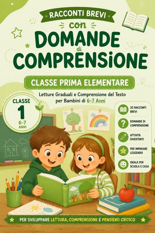 Produktbild: Racconti Brevi con Domande di Comprensione. Classe Prima Elementare