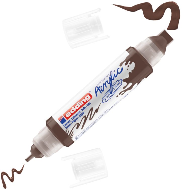 Produktbild: edding Acryl Double Liner 5400 schokobraun 2-3mm/5-10mm