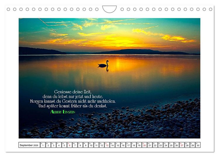 Produktbild: Interessante und sch&ouml;ne Zitate (Wandkalender 2026 DIN A4 quer), CALVENDO Monatskalender