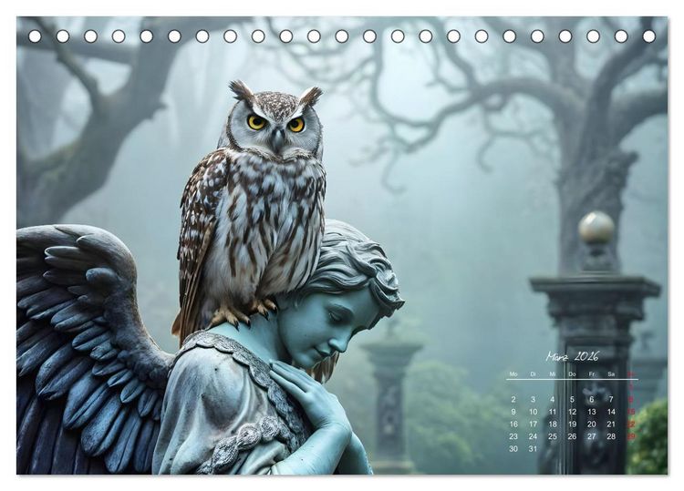 Produktbild: Schattenkuss - Tiere in den Armen der Nacht (Tischkalender 2026 DIN A5 quer), CALVENDO Monatskalender