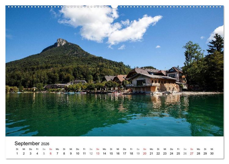 Produktbild: Salzkammergut - Die sch&ouml;nsten Seen Ober&ouml;sterreichs (hochwertiger Premium Wandkalender 2026 DIN A2 quer), Kunstdruck in Hochglanz