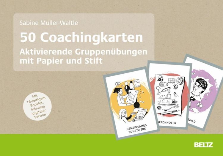 Produktbild: 50 Coachingkarten Aktivierende Gruppen&uuml;bungen mit Papier und Stift