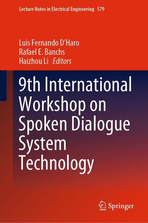 Produktbild: 9th International Workshop on Spoken Dialogue System Technology