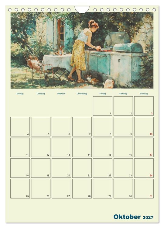 Produktbild: Frauen im Garten. Poesie im Aquarell-Stil (Wandkalender 2027 DIN A4 hoch), CALVENDO Monatskalender