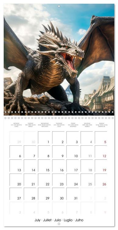 Produktbild: DRAGONS Wings of Power (Wall Calendar 2026 12 &times; 12 Inch) CALVENDO 12 Month Wall Calendar