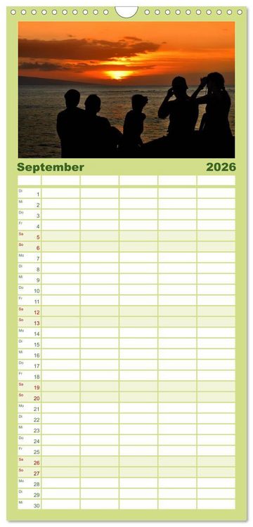 Produktbild: Familienplaner 2026 - Hawaii - Land of Aloha mit 5 Spalten (Wandkalender, 21 x 45 cm) CALVENDO