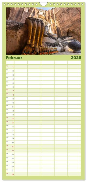 Produktbild: Familienplaner 2026 - Thailand - Welterbe Sukothai mit 5 Spalten (Wandkalender, 21 x 45 cm) CALVENDO