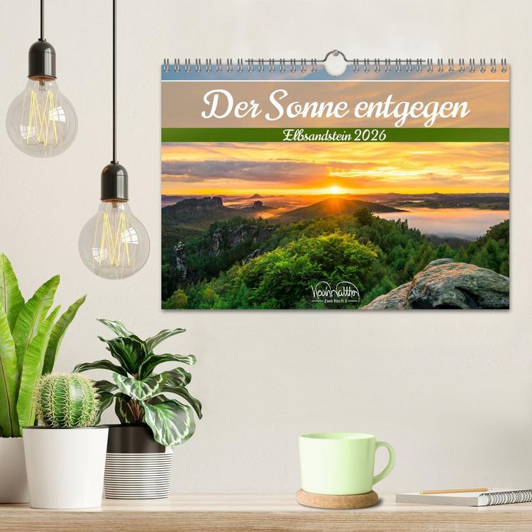 Produktbild: Der Sonne entgegen &ndash; Elbsandstein (Wandkalender 2026 DIN A4 quer), CALVENDO Monatskalender