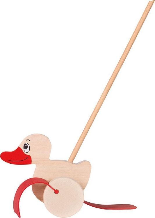 Produktbild: Goki 54939 - Schiebetier Ente, Holz/Gummi, 66 cm