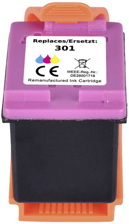 Produktbild: Renkforce Druckerpatrone ersetzt HP 301, CH562EE Kompatibel Cyan, Magenta, Gelb RF-5705450