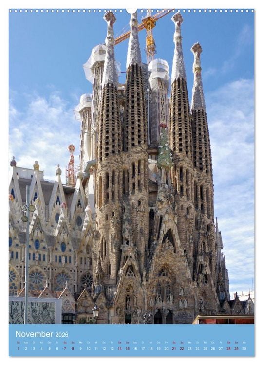 Produktbild: Sagrada Fam&iacute;lia - Gaud&iacute;s unvollendetes Meisterwerk (Wandkalender 2026 DIN A2 hoch), CALVENDO Monatskalender