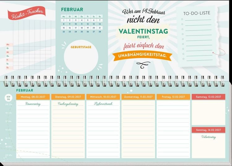 Produktbild: Tischkalender 2027 quer: Nutze den Tag! Es sei denn, er ist bl&ouml;d, dann nutze den n&auml;chsten