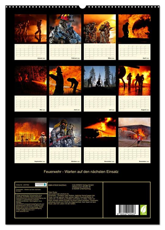 Produktbild: Feuerwehr - Warten auf den n&auml;chsten Einsatz (hochwertiger Premium Wandkalender 2026 DIN A2 hoch), Kunstdruck in Hochglanz