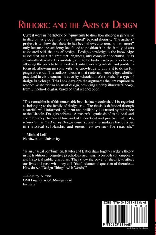 Produktbild: Rhetoric and the Arts of Design