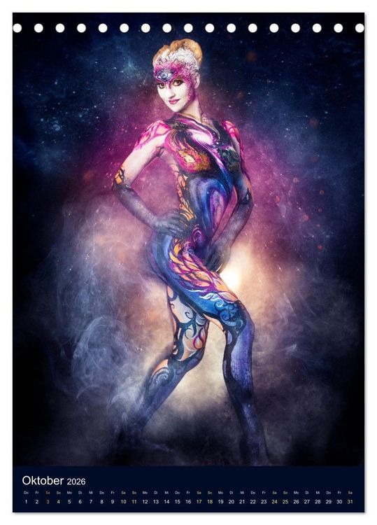 Produktbild: Bodypainting Adventures (Tischkalender 2026 DIN A5 hoch), CALVENDO Monatskalender