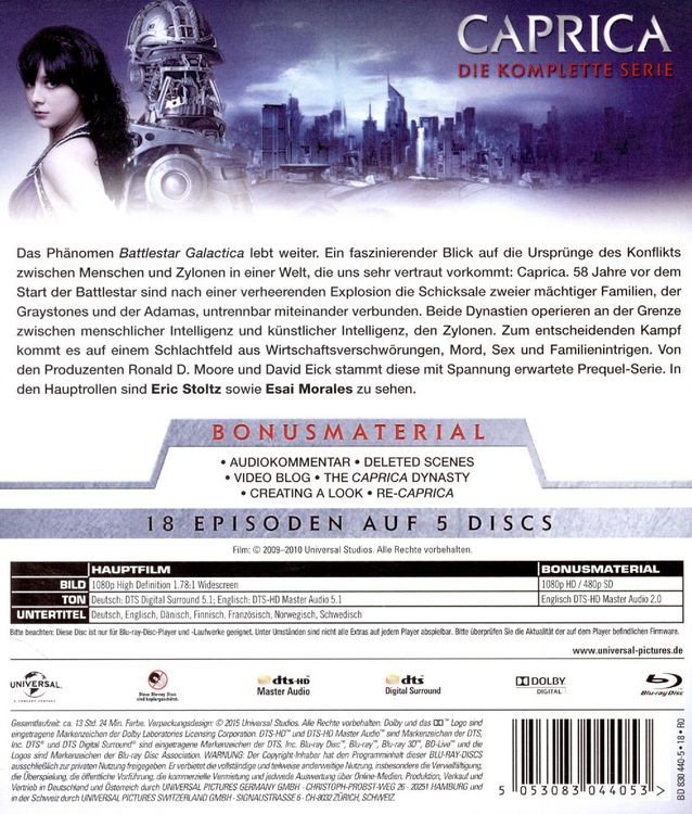 Produktbild: Caprica - Die komplette Serie [5 BRs]