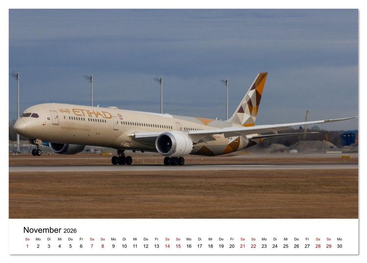 Produktbild: Boeing 787 Kalender (Tischkalender 2026 DIN A5 quer), CALVENDO Monatskalender