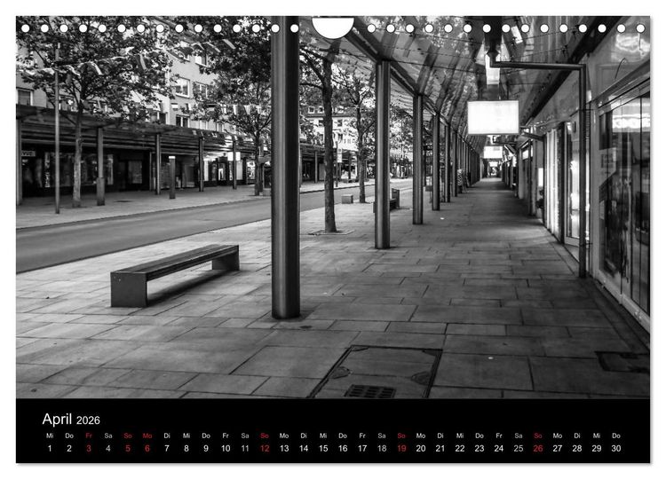 Produktbild: Bremerhaven - Blickpunkte Schwarzwei&szlig; (Wandkalender 2026 DIN A4 quer), CALVENDO Monatskalender