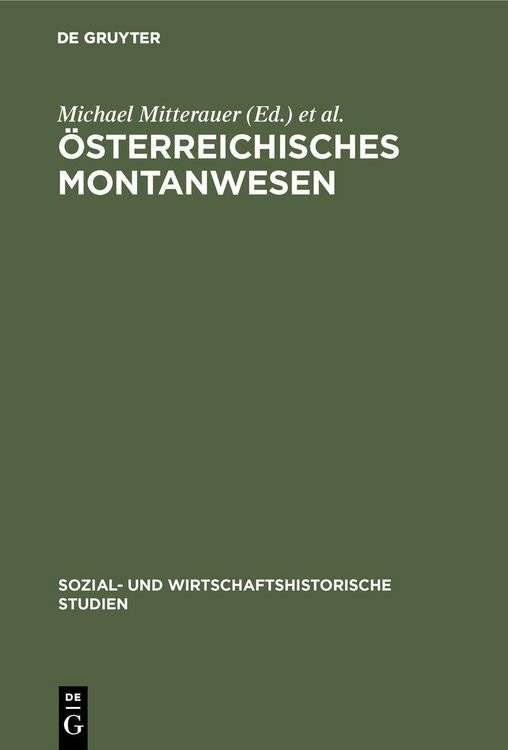 Produktbild: &Ouml;sterreichisches Montanwesen