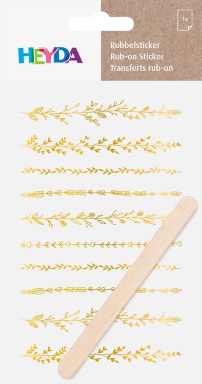 Produktbild: Rubbelsticker &bdquo;Bord&uuml;ren&ldquo; | 100&times;190 mm, goldfarben gl&auml;nzend, 1 Blatt