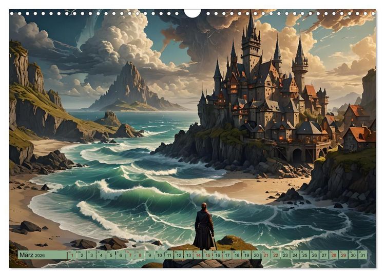 Produktbild: Mittelalterliche St&auml;dte und Burgen (Wandkalender 2026 DIN A3 quer), CALVENDO Monatskalender