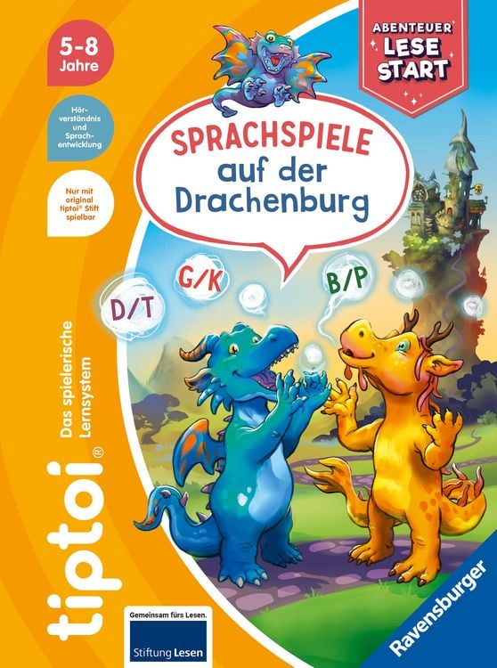 Produktbild: tiptoi&reg; Abenteuer Lesestart - Sprachspiele auf der Drachenburg