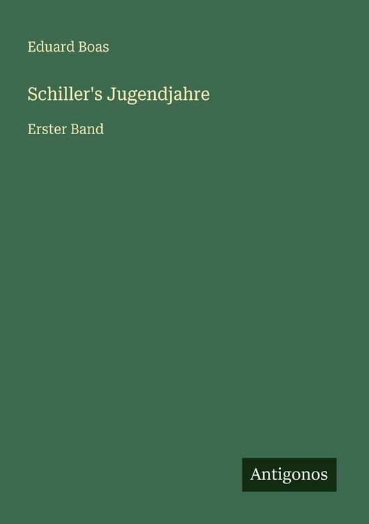 Produktbild: Schiller's Jugendjahre