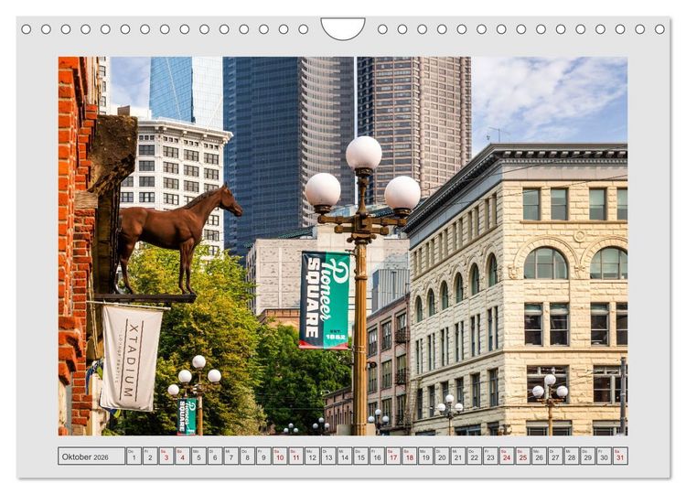 Produktbild: SEATTLE Unvergessliche Tour durch die Stadt und das Umland (Wandkalender 2026 DIN A4 quer), CALVENDO Monatskalender