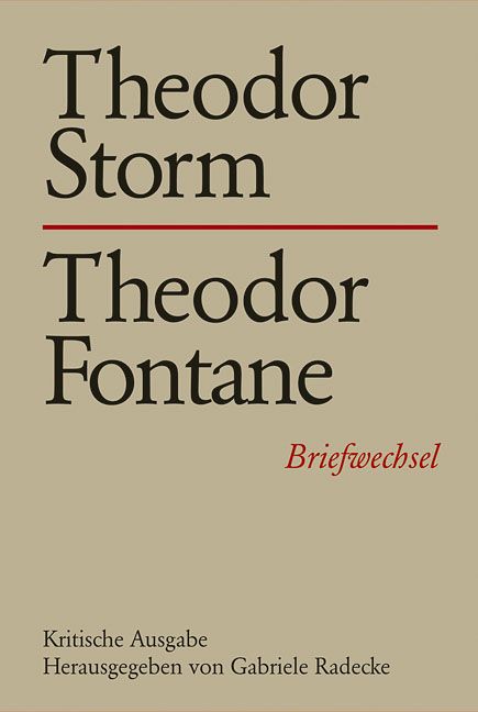 Produktbild: Theodor Storm &ndash; Theodor Fontane