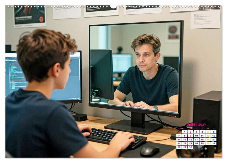 Produktbild: Zukunft im Spiegelbild - Tr&auml;ume ver&auml;ndern sich nicht, sie reifen (hochwertiger Premium Wandkalender 2027 DIN A2 quer), Kunstdruck in Hochglanz