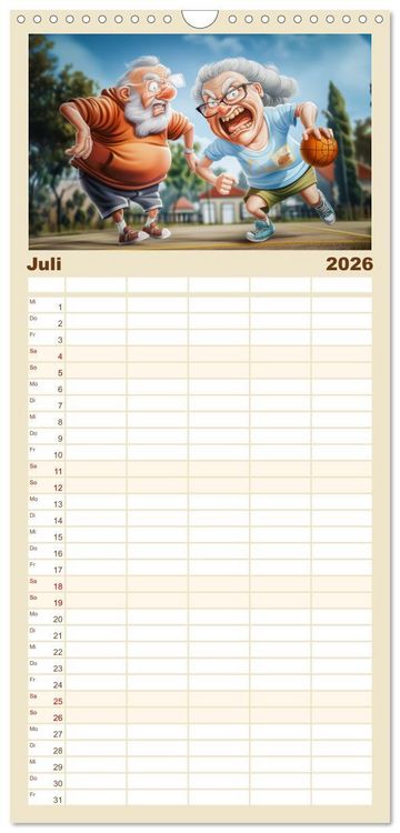 Produktbild: Familienplaner 2026 - Alt, aber nicht leise mit 5 Spalten (Wandkalender, 21 x 45 cm) CALVENDO