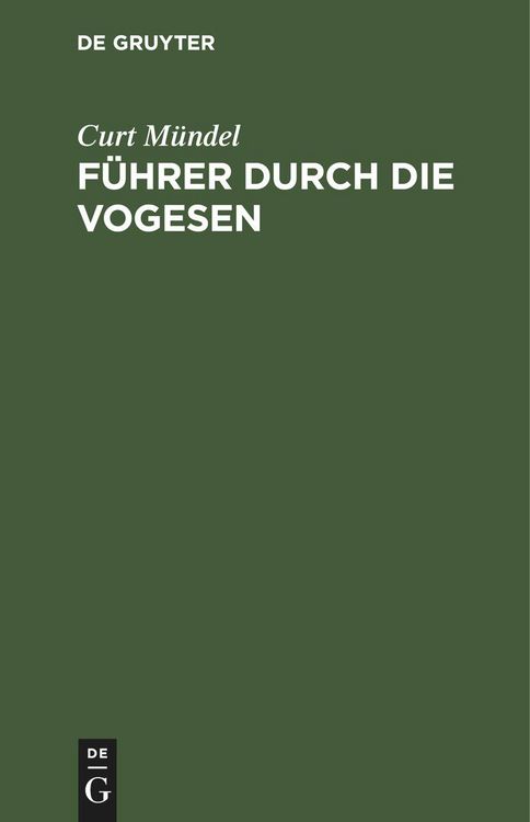 Produktbild: F&uuml;hrer durch die Vogesen