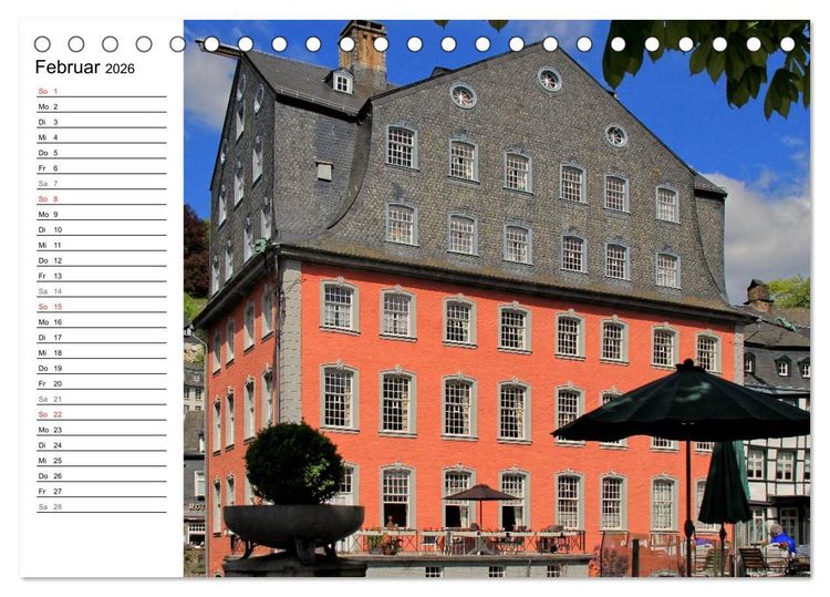Produktbild: Eine Perle in der Eifel - Monschau (Tischkalender 2026 DIN A5 quer), CALVENDO Monatskalender