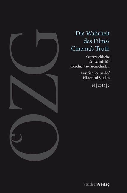 Produktbild: &Ouml;sterreichische Zeitschrift f&uuml;r Geschichtswissenschaften 3/2013