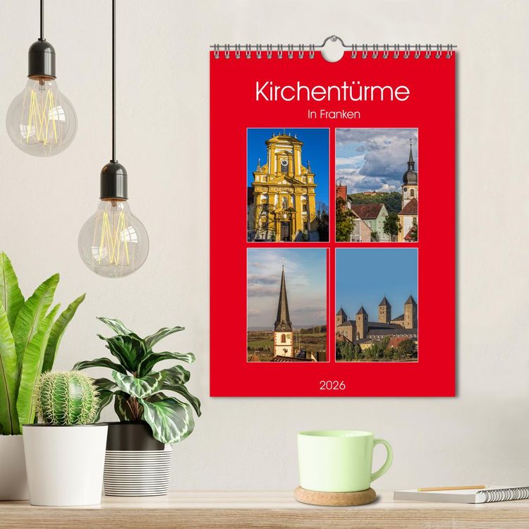 Produktbild: Kirchent&uuml;rme in Franken (Wandkalender 2026 DIN A4 hoch), CALVENDO Monatskalender