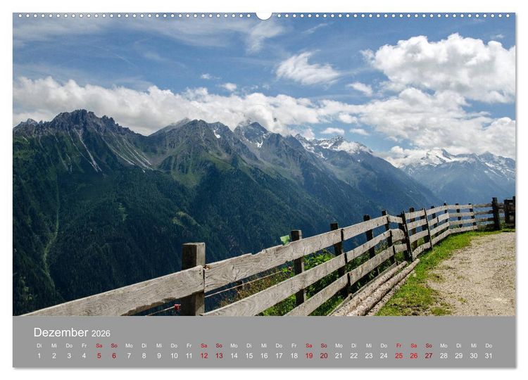 Produktbild: Das Stubaital in Tirol - Gipfelsturm und Gletscherseen (hochwertiger Premium Wandkalender 2026 DIN A2 quer), Kunstdruck in Hochglanz
