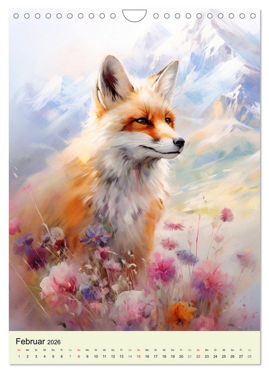 Produktbild: Europas Wildtiere. Aquarelle von den Bewohnern der W&auml;lder und Berge (Wandkalender 2026 DIN A4 hoch), CALVENDO Monatskalender