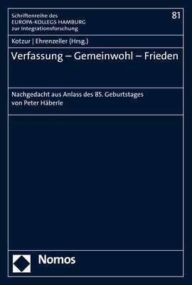 Produktbild: Verfassung &ndash; Gemeinwohl &ndash; Frieden