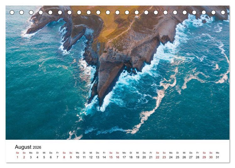Produktbild: &Uuml;ber den Wolken - Spektakul&auml;re Luftaufnahmen (Tischkalender 2026 DIN A5 quer), CALVENDO Monatskalender