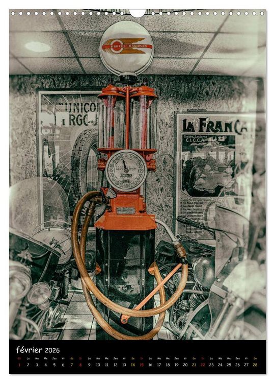Produktbild: POMPES &Agrave; ESSENCE VINTAGE (Calendrier mural 2026 DIN A3 horizontal), CALVENDO calendrier mensuel